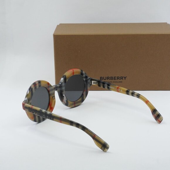 Burberry Kids JB4386 377887 Round Sunglasses - Vintage Check/Dark Grey - Picture 8 of 9